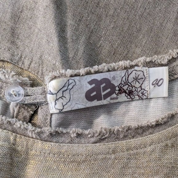 ab Nahlik sleeveless metallic shimmer beige and light gold sleeveless dress M 40 - Picture 11 of 12